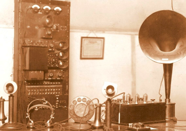 The Studio of the First KFUO Broadcast in 1924