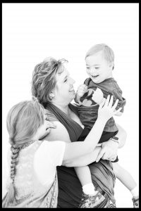 Portrait of Sabrina Montgomery with her son Brody and daughter Morgan in Diamondville, Wyo., on Wednesday, June 8, 2016.