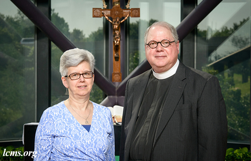 Portrait of the Rev. Charles Cortright and Connie Cortright at the International Center of The Lutheran Church–Missouri Synod on Monday, June 13, 2016, in Kirkwood, Mo. LCMS Communications/Erik M. Lunsford