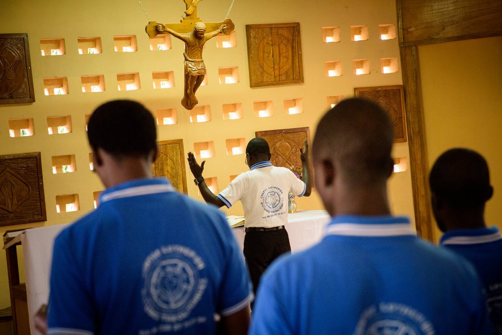Vespers at the Lutheran Center for Theological Studies (CLET) on Wednesday, Feb. 15, 2017, in Dapaong, Togo. LCMS Communications/Erik M. Lunsford