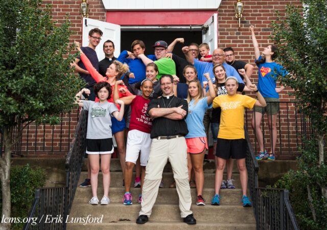 A group photograph from the 2014 Youth Corps pilot project at Shepherd of the City Lutheran Church on Wednesday, August 13, 2014, in Philadelphia, Pa. LCMS Communications/Erik M. Lunsford