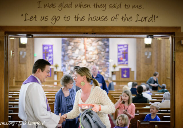 The Rev. Mark Nierman, pastor of Mount Olive Lutheran Church, gr