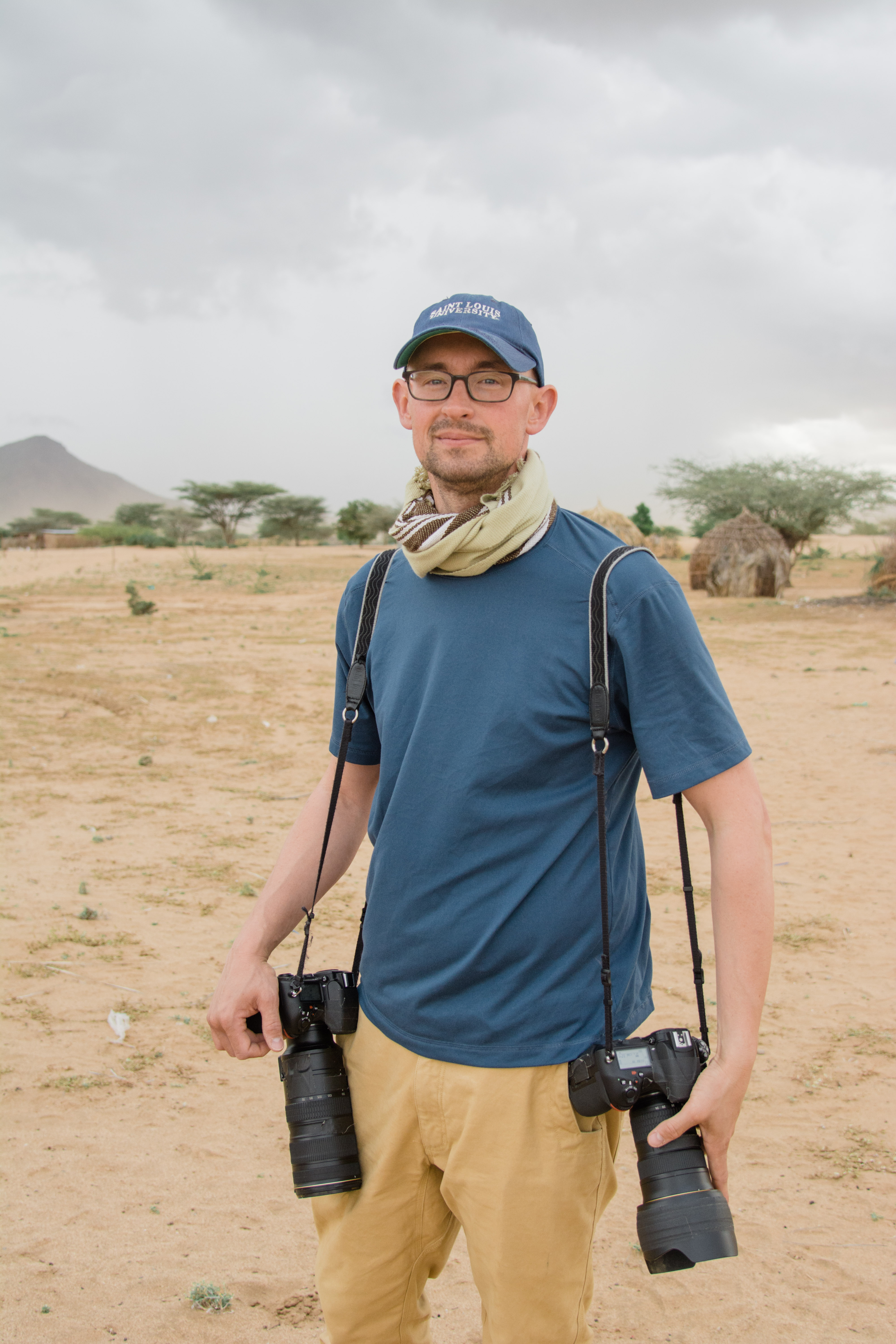 Erik Lunsford on location in Turkana, Kenya. Photo by Carlotta Cisternas Tiews. Used with permission.
