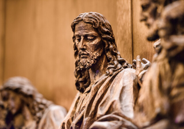 Altar wood sculptures at Nazareth Lutheran Church, Baltimore, on Saturday, March 24, 2018. LCMS Communications/Erik M. Lunsford