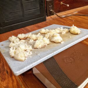 Potatoes cooling in front of the air conditioning vent