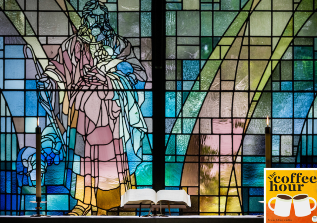 The altar and chancel stained glass depicting Jesus Christ as the Good Shepherd on Wednesday, June 10, 2020, at Good Shepherd Lutheran Church in Arnold, Mo. LCMS Communications/Erik M. Lunsford
